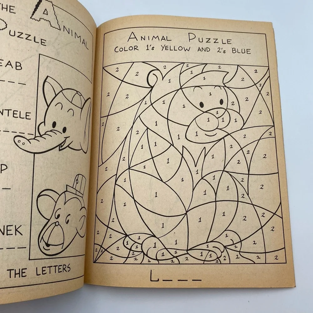 All Activity Coloring Book Unused 1978 Playmore Puzzles Dot to Dot Cut-Outs Game